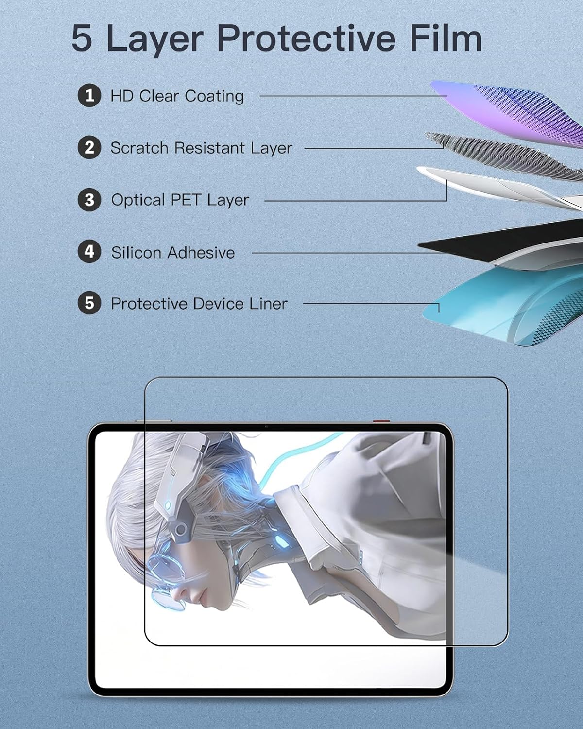 Screen Protector Compatible with RedMagic Astra 2 2026, 9H Tempered Glass Tablet Screen Film, Anti-Scratch, Bubble Free, HD Clear, Touch Sensitive, Case Friendly image 3