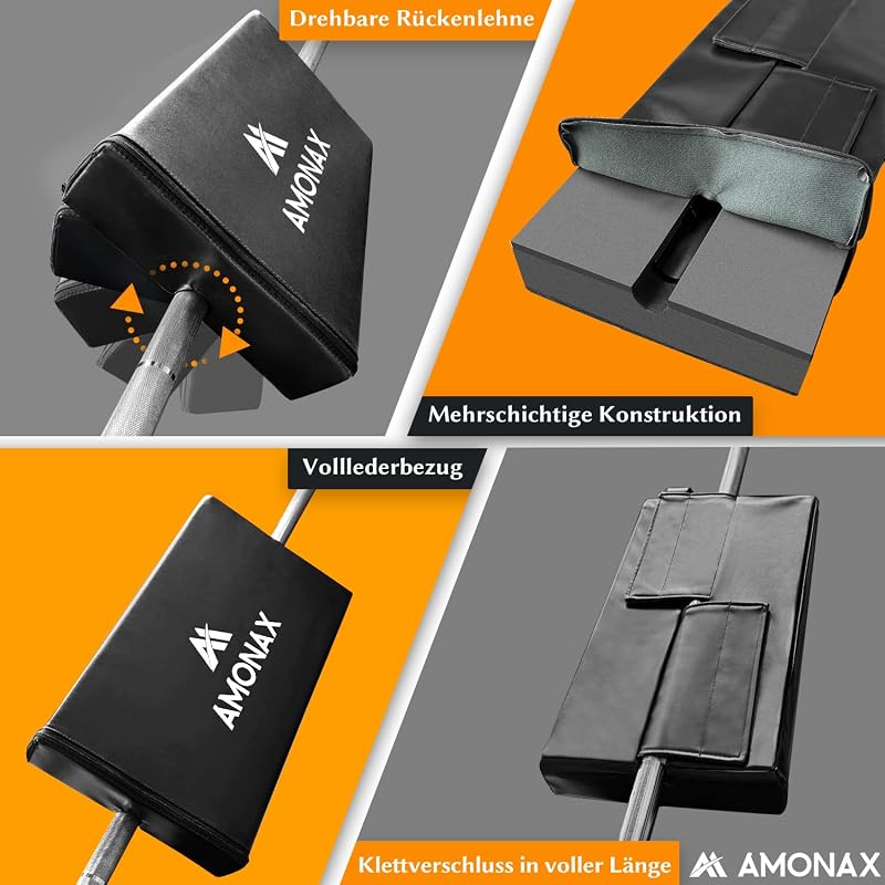 AMONAX Extra vastag csípőtolás pad, tartós edzőpad barbell-hez, uniszex fitness kiegészítő