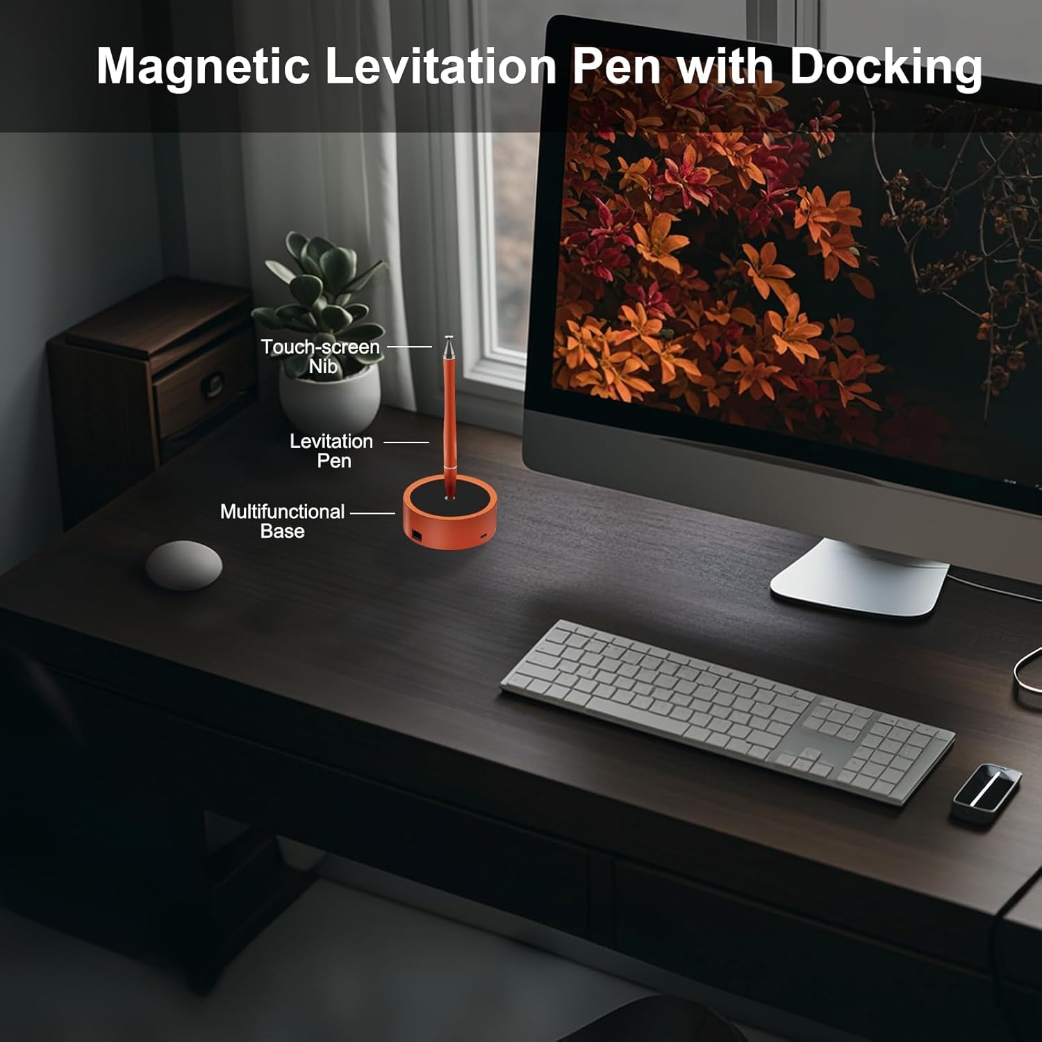 Multifunction Magnetic Levitation Pen with Docking Station, USB3.0 Port, 3-in-1 USB-C Hub & 1000Mbps Ethernet, Outstanding Gifts, Excellent Gifts