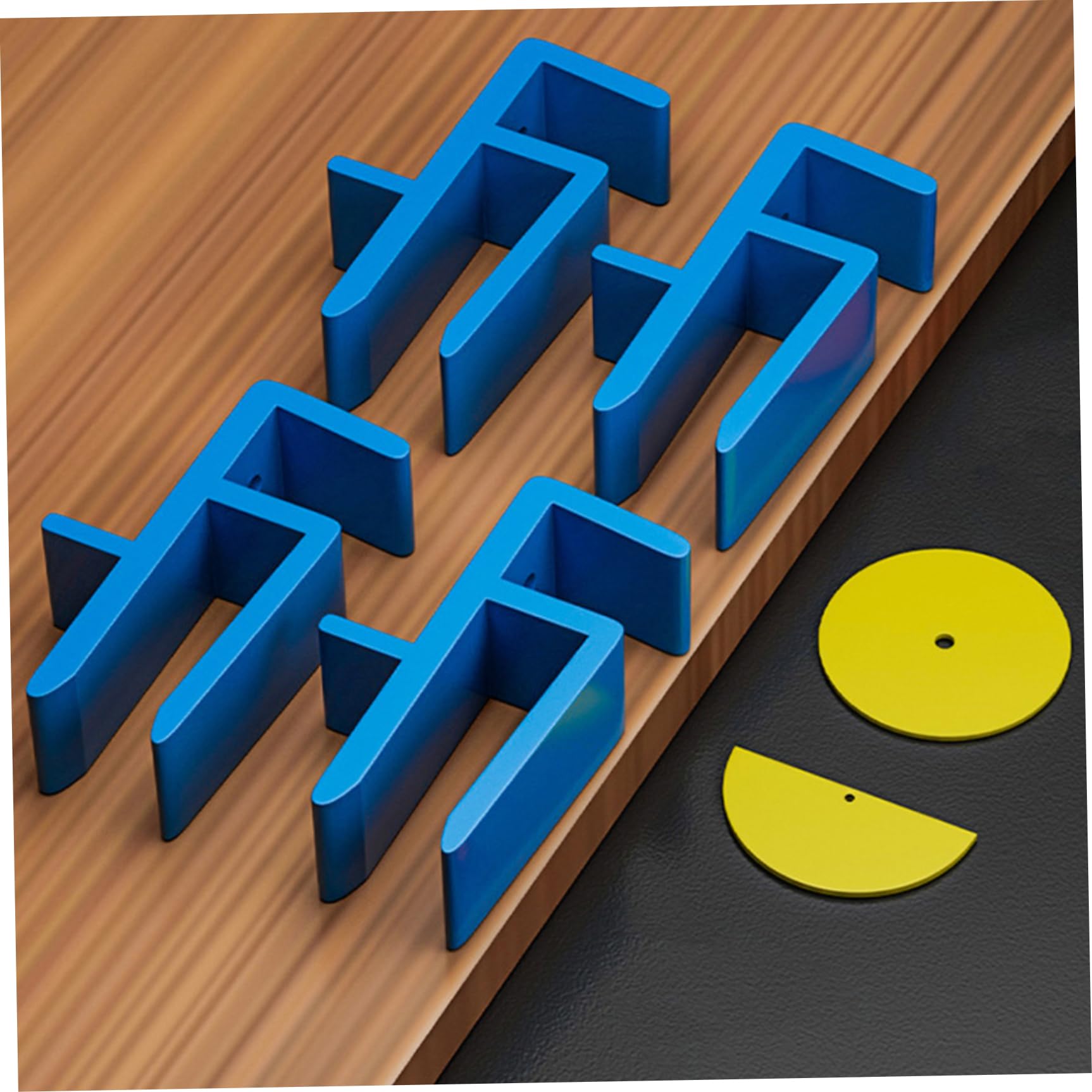 Herramientas de carpintería de 6 PC, juego de herramientas U-Scribe Jig & Scribing, plantilla de montaje en la puerta del gabinete de plástico para carpintería de carpintería, bricolaje y carpin