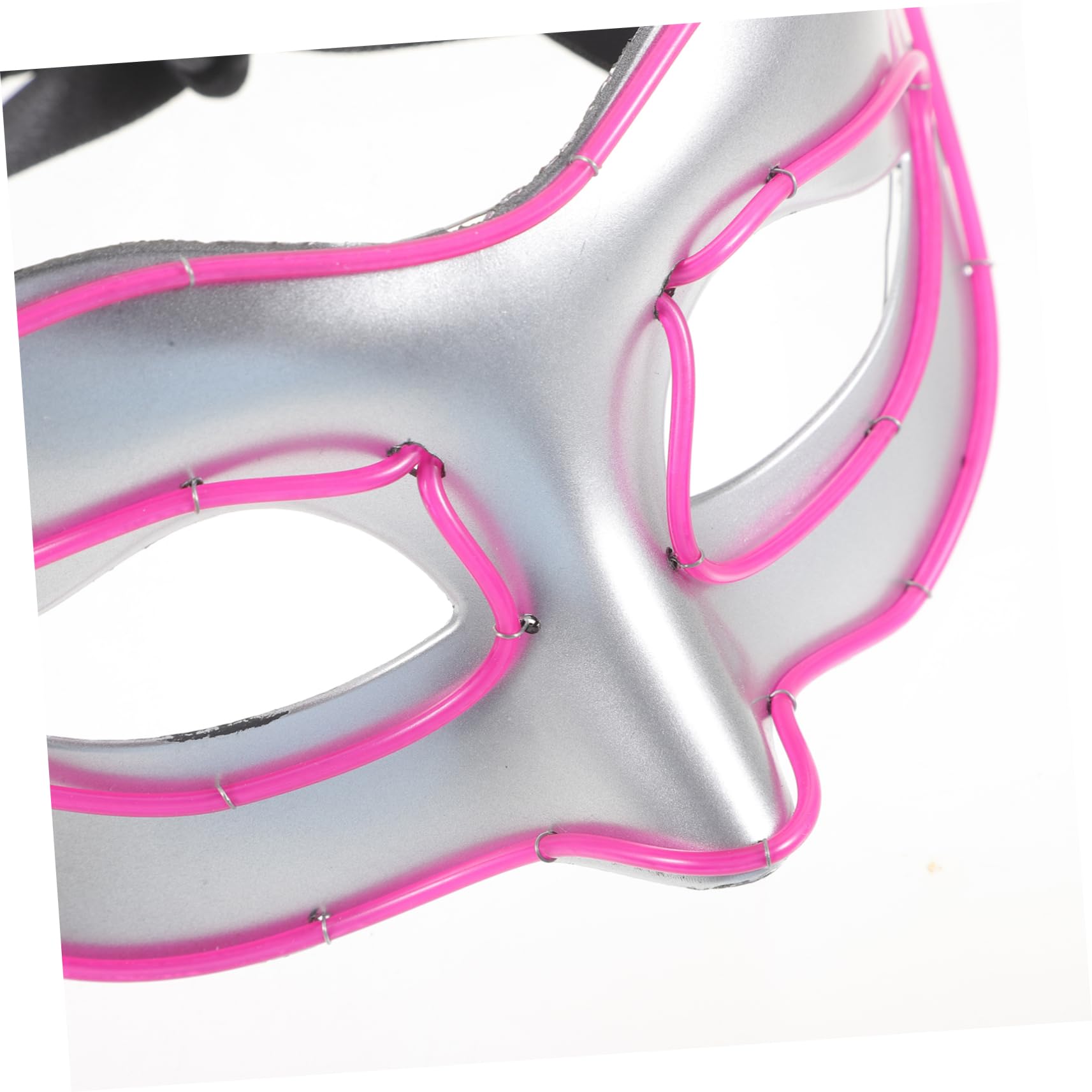 TOGEVAL Party Cosplay Half Mask Unique Glowing Masquerade Mask for Halloween Reusable Costume Accessory Fun Dance Prop for Themed Events and Parties