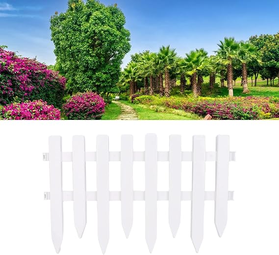 Decorative Plastic Landscape Edging Fence, 5PCS, 50x30.5cm, Sturdy Construction, Easy Customization, Ideal for Lawns, Flower Beds and Pathways