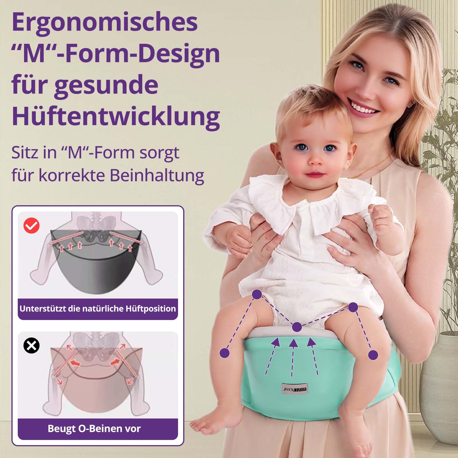 Fular portabebés y lateral – Mochila ergonómica para bebés y niños pequeños con asiento en la cadera, certificado ASTM, ligero y transpirable, 0 – 36 meses (negro) (verde)