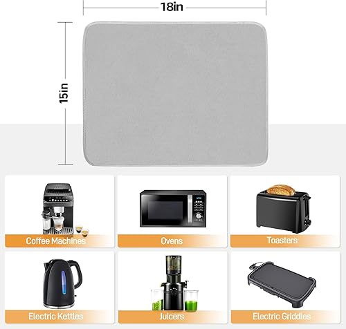 Miniatura 2 de Tapetes resistentes al calor para encimera, tapetes ignífugos de 15 x 18 pulgadas resistentes al calor para freidora de aire, protector de encimera