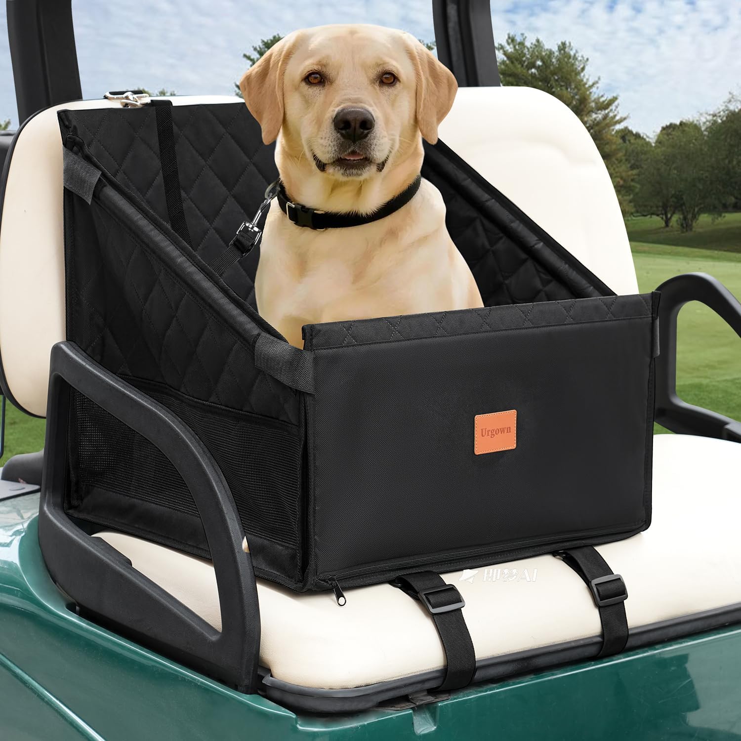 Universal Golf Cart Dog Seat for Small/Medium Dogs and Cats, Upgraded Rigid Frame, Durable & Scratch-Proof