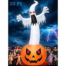 Super Giant 20 FT Halloween Inflatables Pumpkin Ghost Outdoor Decorations