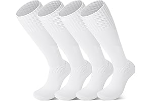 FPAKDH 2 Pair Boys & Girls Soccer Socks for Ages 7-13: Breathable...