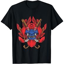 Japanese Demon Oni Mask Japan Demon Samurai Bushido Code T-Shirt