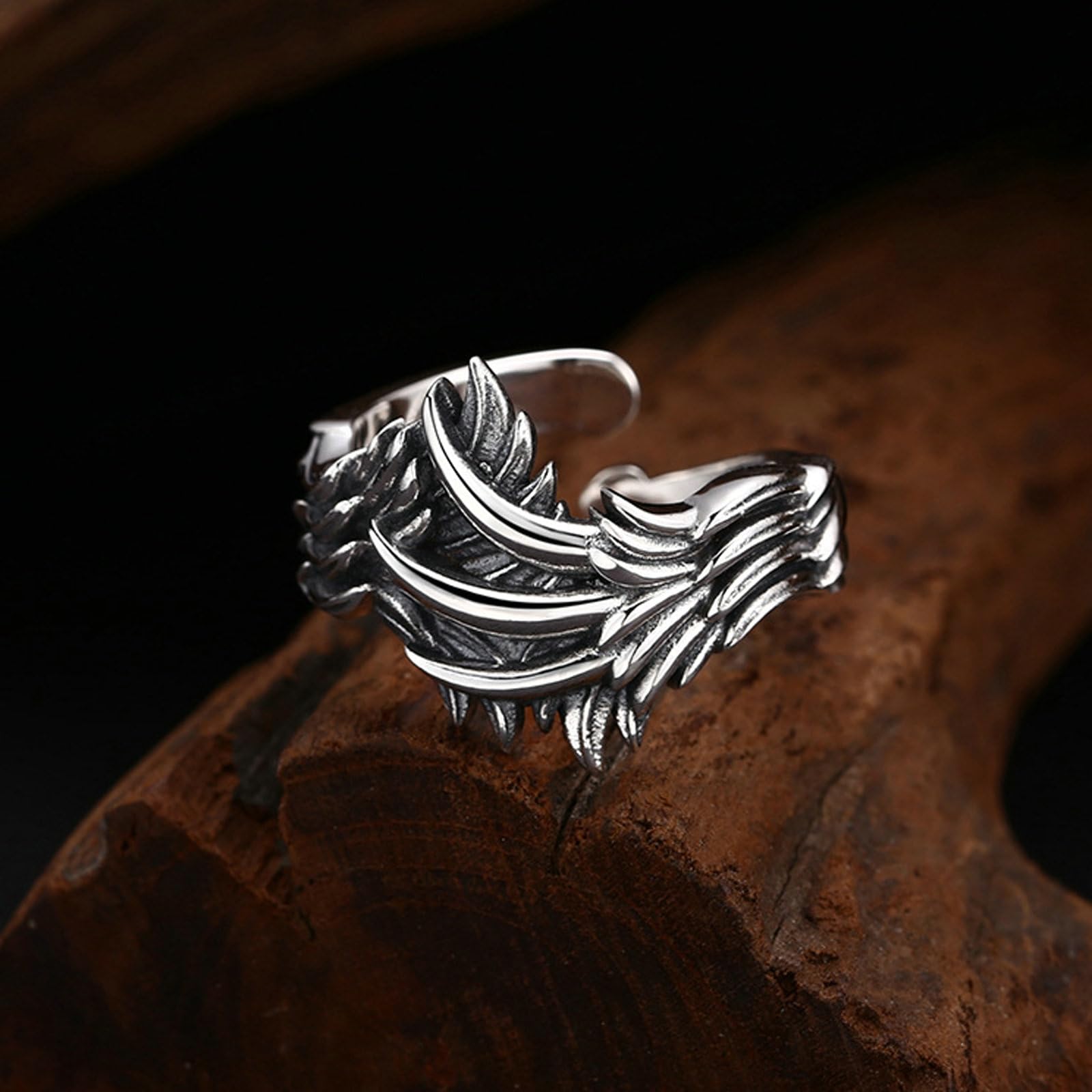 Bague en Argent 925 Homme Réglable Ouverte