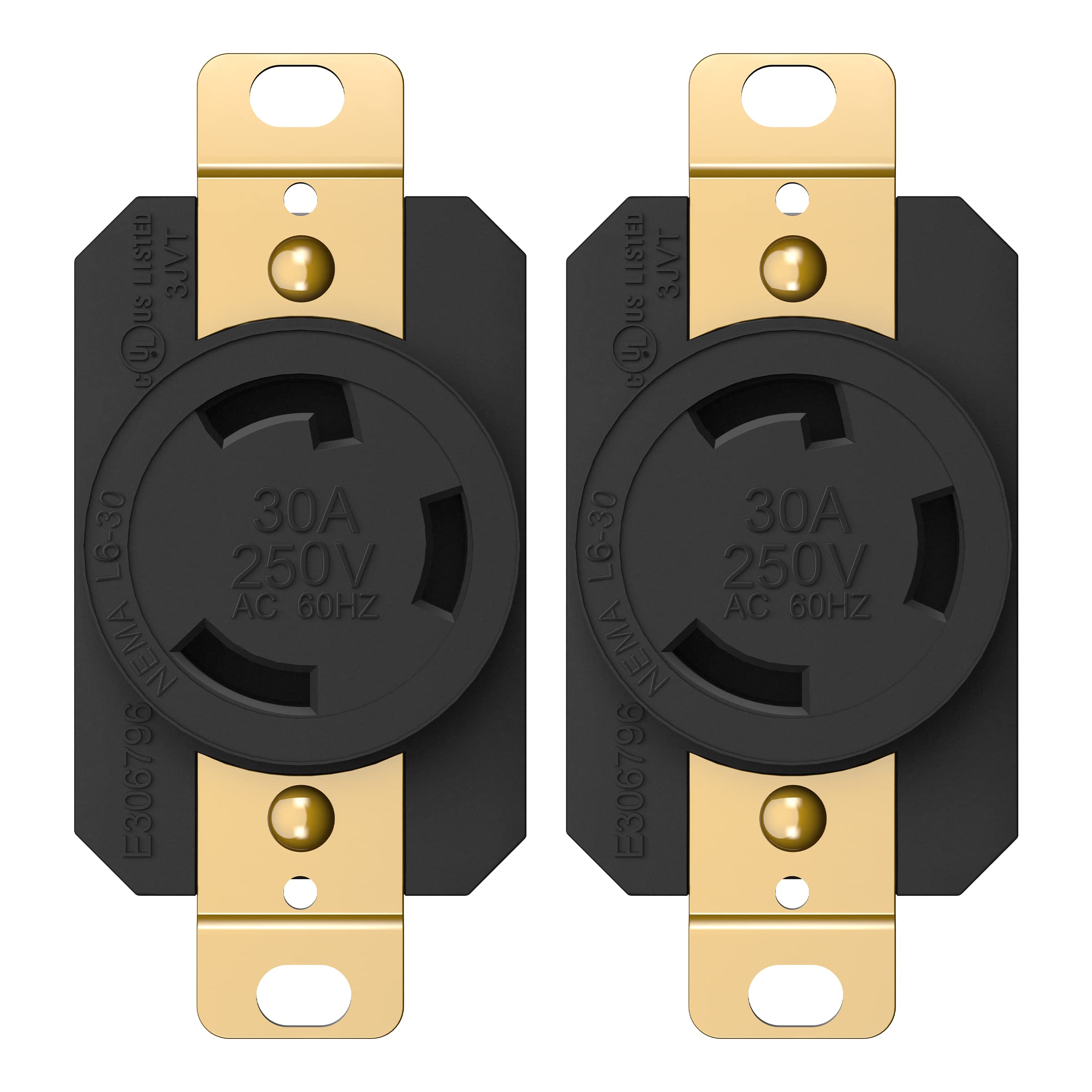 Buy ENERLITES NEMA L630R Flush ing Locking Receptacle for Generator, Twist Lock Outlet, 30 Amp