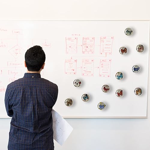 Miniatura 4 de 12 calcomanías de cristal fuertes para nevera, imanes de cristal de mariposa para nevera, decoración para manualidades, imanes de nevera fuertes