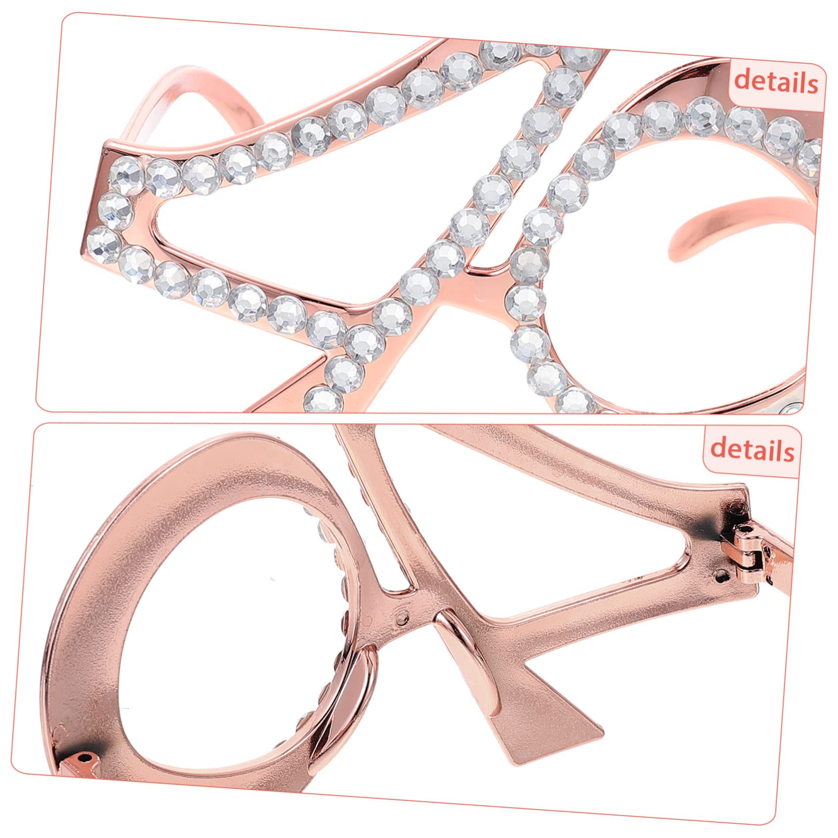 NAMOARLY Anniversary Birthday Glasses Round Frame Party Photo Booth Accessories