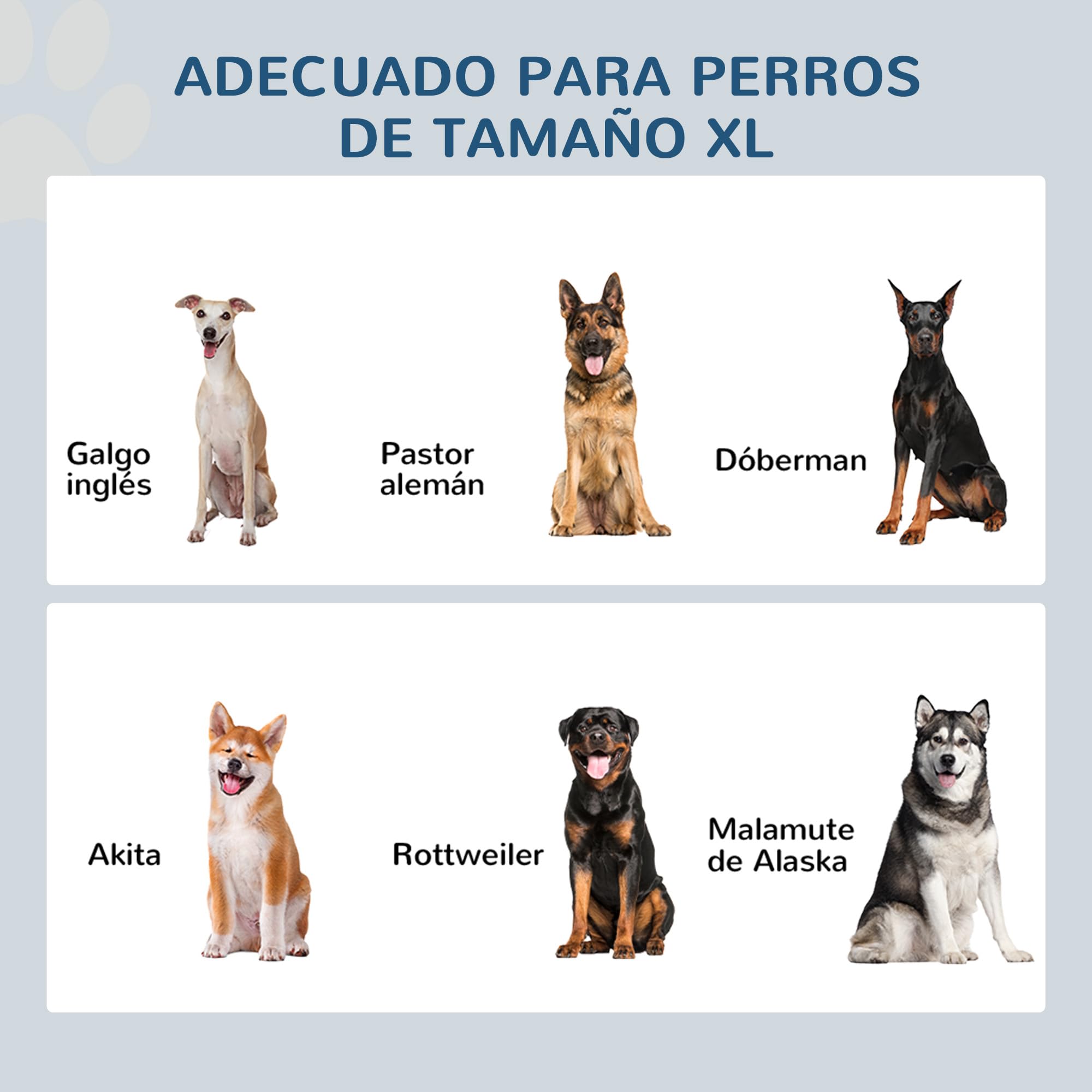PawHut Comedero Perro Elevado con 2 Cuencos de Acero Inoxidable 2x2000 ml Comedero Elevado para Perros Grandes con Tapa Abatible y Almacenamiento Oculto Blanco