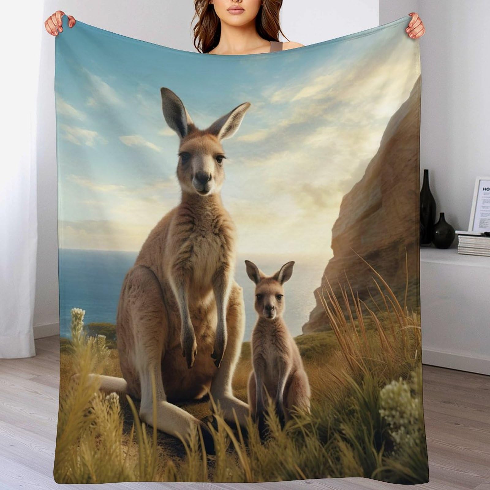 Tapis douillet couvertures de à chaud à jet polaire flannel canapé style kangourou doux