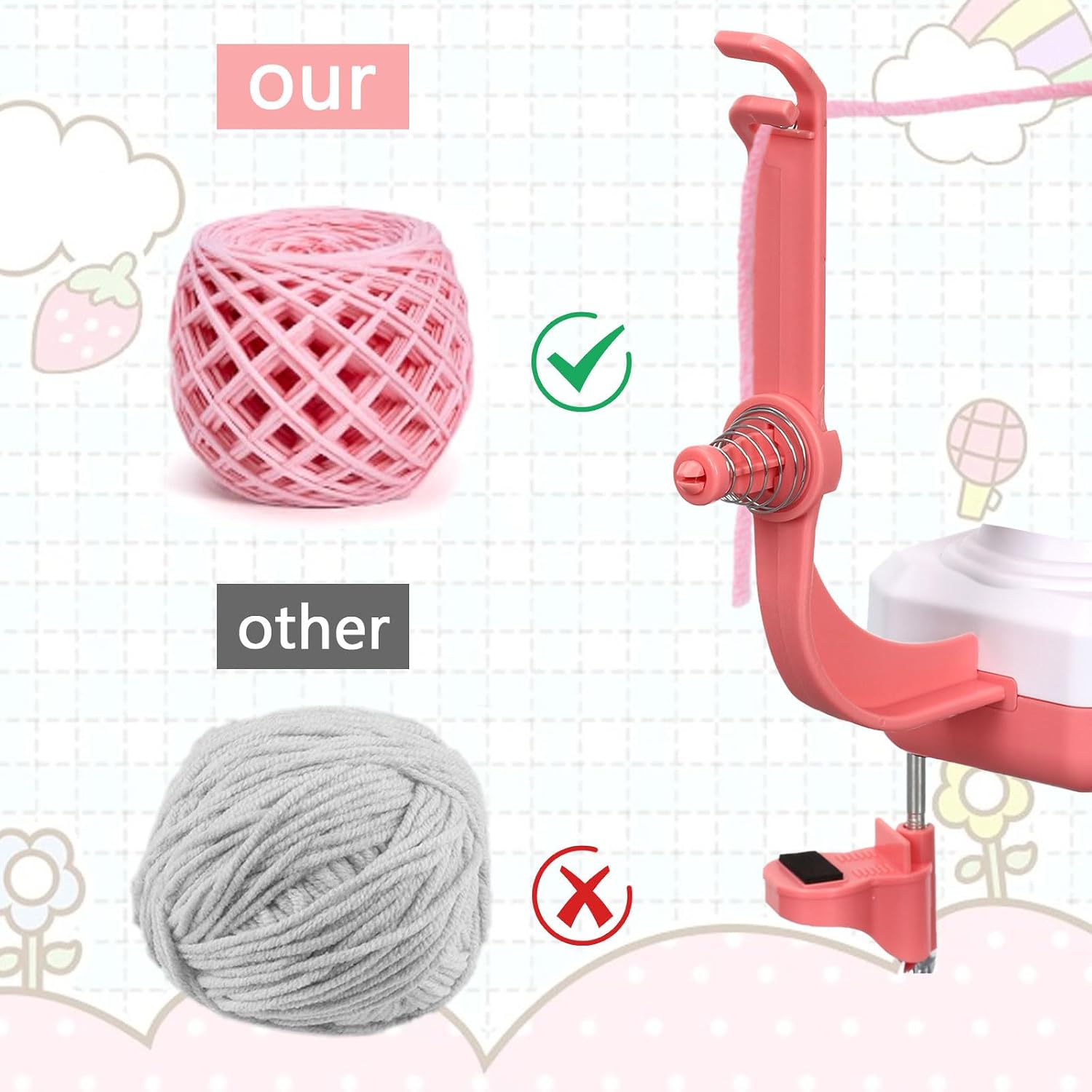 Yarn Winder for Crocheting,Electric Yarn Ball Winder,Automatic Yarn Cake Winder Stepless Speed,10oz Large Capacity,Adjustable Yarn Spinner for Crotchet Lovers,The Helper for Knitting Enthusiast