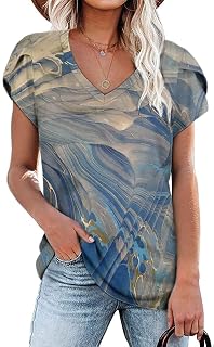 Summer Tops for Women UK Tunic Tops Plus Size Tops Crochet Topc Going Out Tops Gym Top Women Casual Comfortable Short Sleeve V Neck Tops Shirts Sale Clearance Floral Tops Elegant Loose Fit Blouse