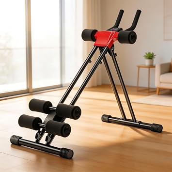 Dual Track Ab Machine Adjustable at Home Gym for Core Strength Training