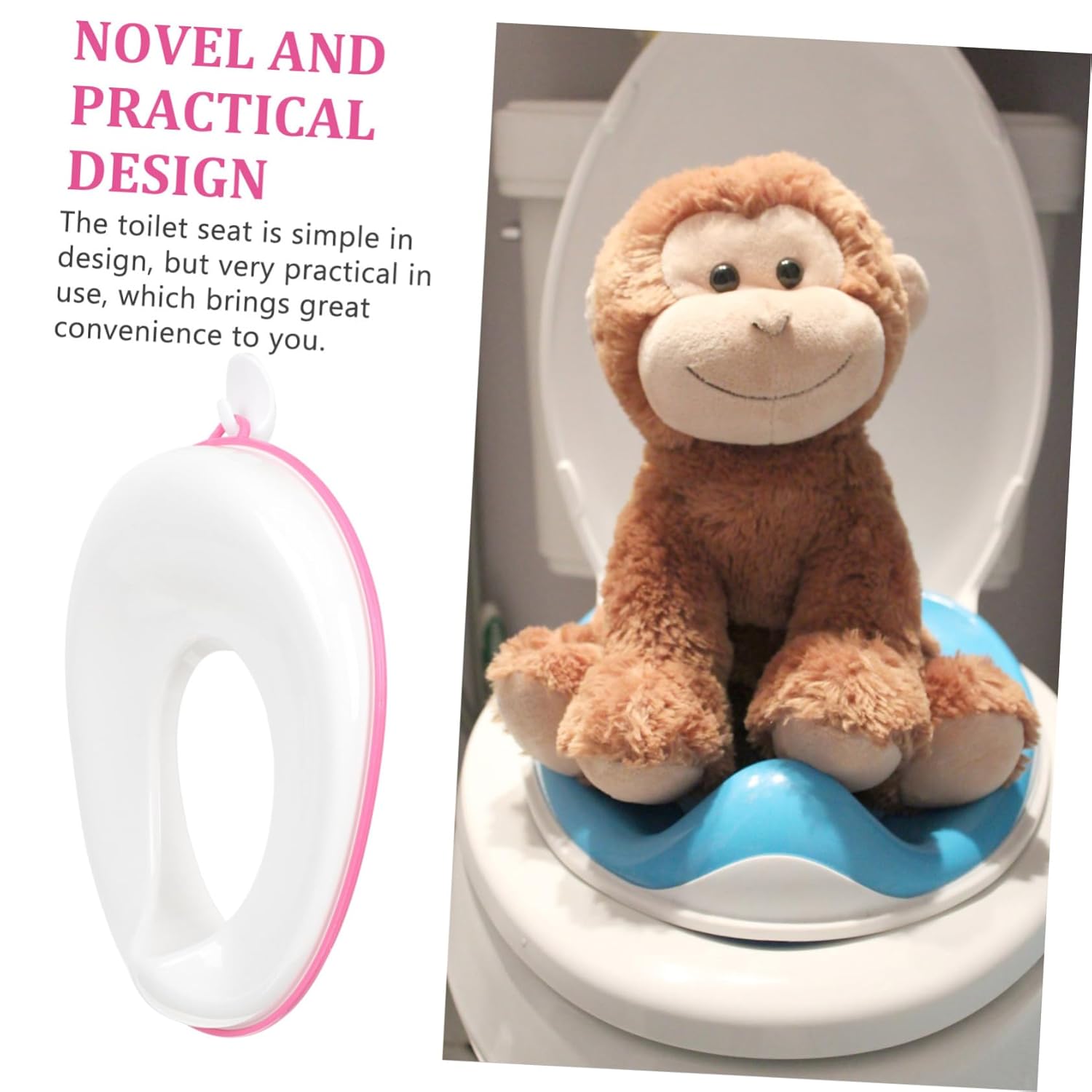 Toddler Potty Training Seat for Children Portable Toilet Seat for Boys and Girls Adjustable Size Easy Clean Material for Travel and Home Use