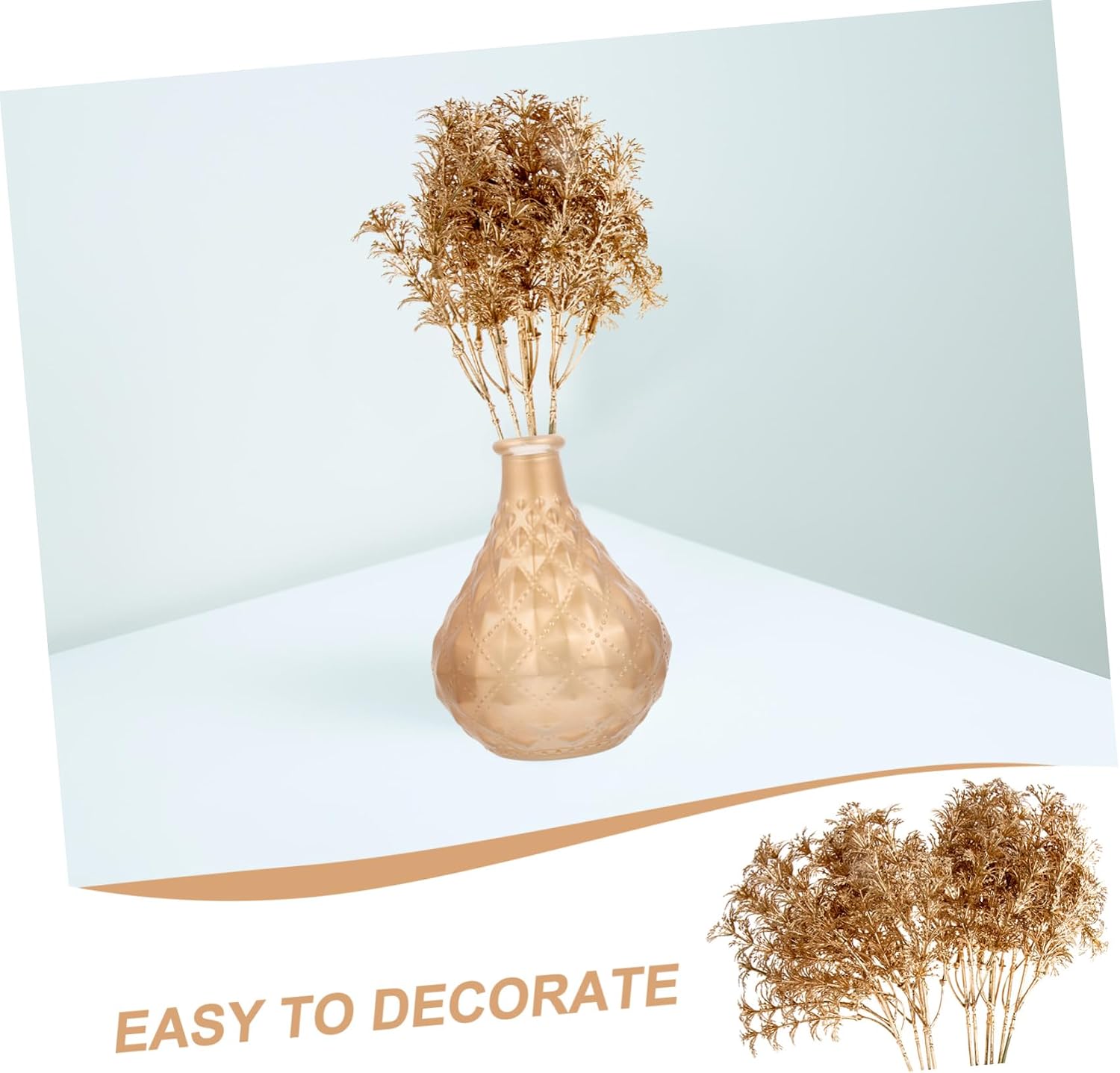 12pcs Faux Eucalyptus Christmas Floral Picks Glitter Accents for Holiday Decor Ornaments and Festive Arrangements for Wreaths and Centerpieces