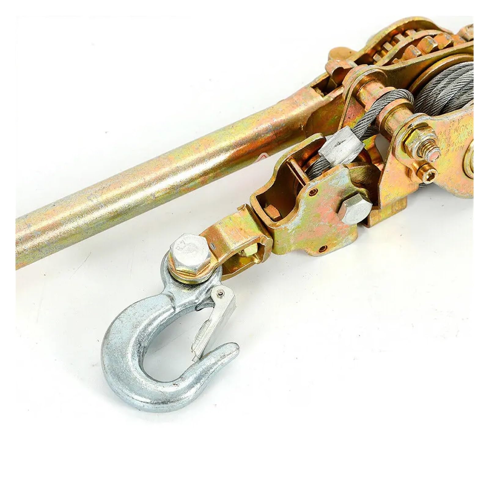 Verricello Manuale Estrattore a leva manuale for carichi pesanti da 2 tonnellate 4400LB, cricchetto for paranco a cavo con doppi ganci