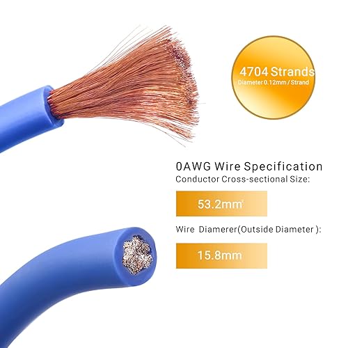 Miniatura 2 de Recoil RCK0D True 10 Gauge Car Audio Dual Amplificadores CCA cableado Kits de instalación con cable OFC RCA