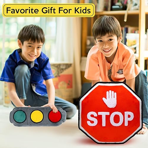 Miniatura 7 de Sintuff Juego de 4 piezas de decoración de almohada de sala de carreras 3D simulación rueda de neumático almohada en forma de señal de parada