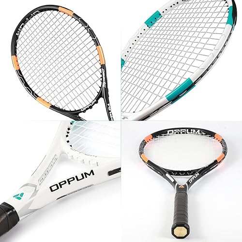 Miniatura 10 de PRO-500 Adult Tennis Rackets, 2-Pack Pre-Strung Racquets for Beginners & Intermediate with Carry Bag & 2 Balls, 105 Sq Inch Oversized Head for Women