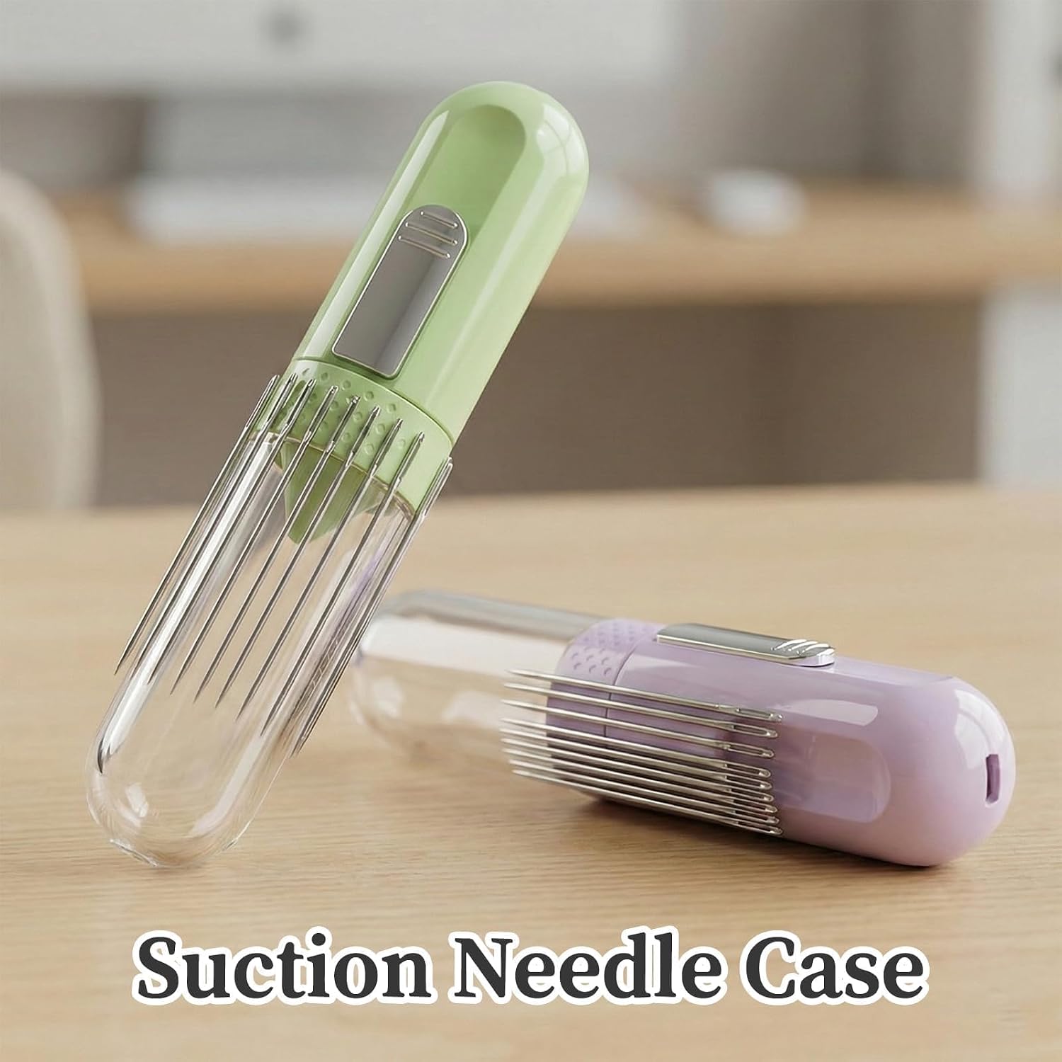2Pcs Magnetic Needle Case Set, Portable Sewing Kit with Magnetic Needle Holder, Needle Case, Seam Ripper and Needle Threader Suitable for Portable Organizer Box for Embroidery Pin,Knitting
