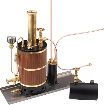 Steam Engine Model, Vertical Boiler Steam Boiler Model for Ship Steam Engine Model, Physical Science Engine Model Kit for Adults and Teens