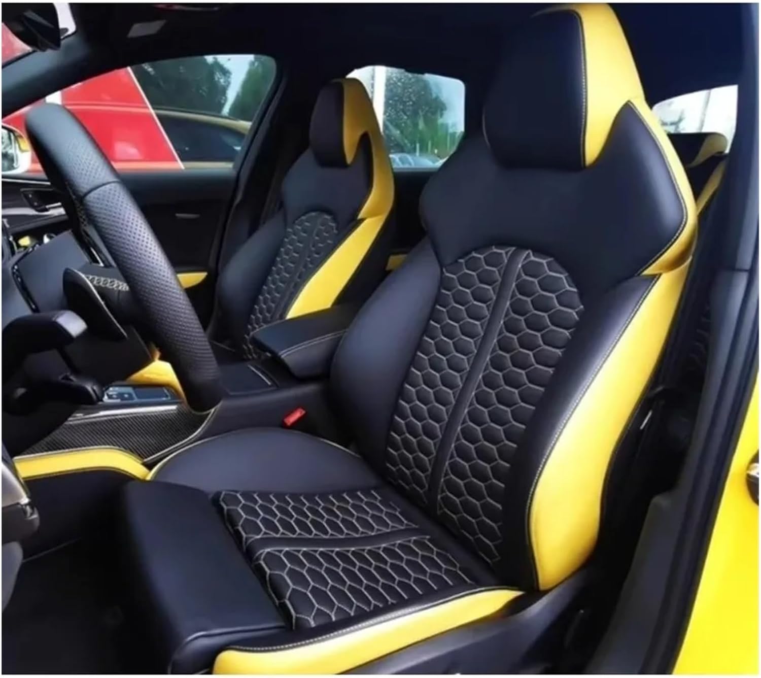 RS Sport Seat Upgrade for Audi Customizable for Luxury Racing Car(Red)