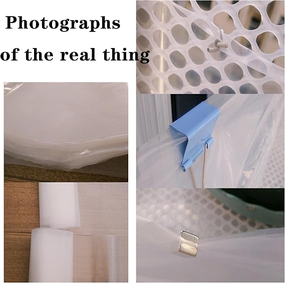 2M X 10M Heavy Duty Polythene Plastic Sheeting, 1880g Thickened Garden Grow Polythene Cover Sheets for Gardening Insulation and Building Rubble Protection
