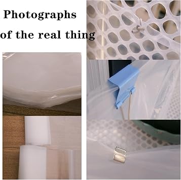2M X 10M Heavy Duty Polythene Plastic Sheeting, 1880g Thickened Garden Grow Polythene Cover Sheets for Gardening Insulation and Building Rubble Protection