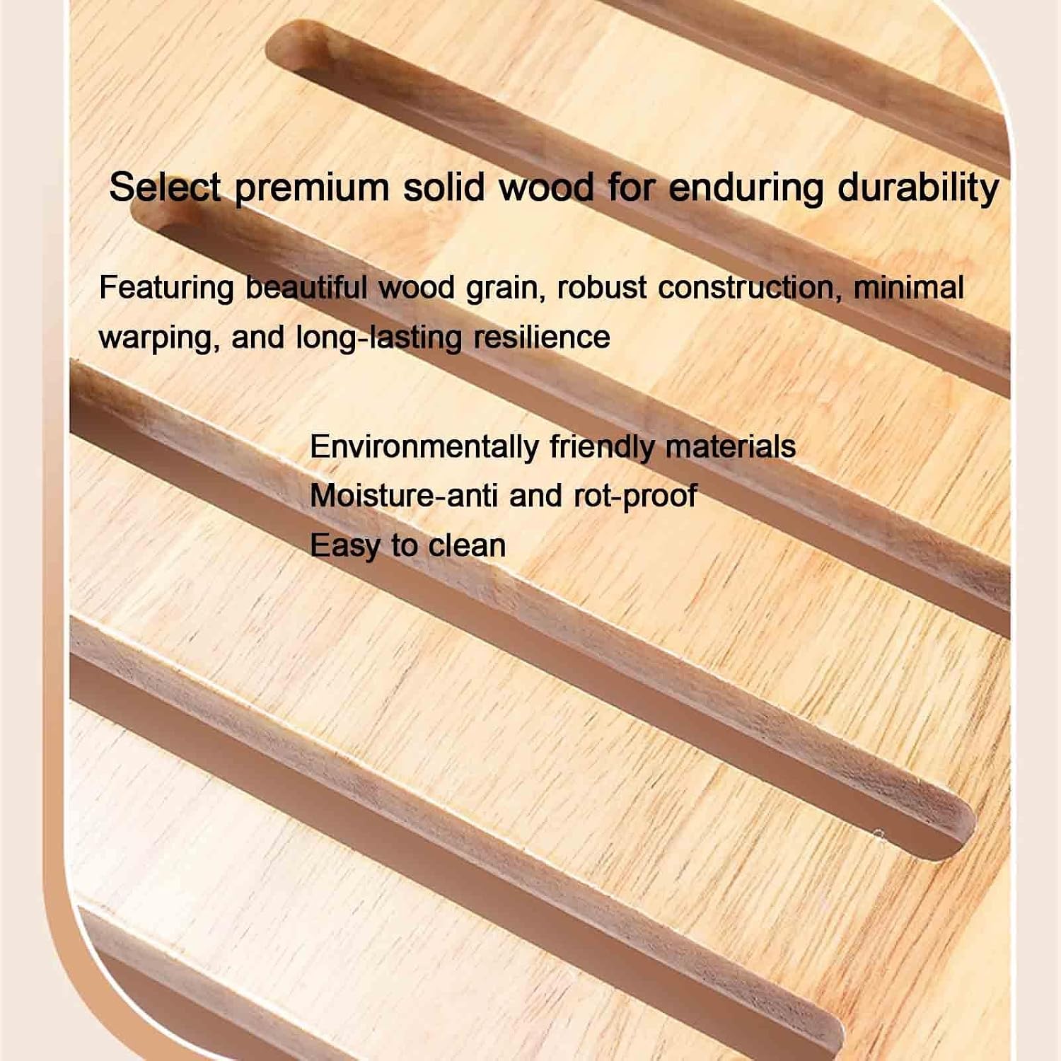 Solid Wood Computer Tower Stand with Wheels Movable Pc Stand Heat Dissipation Pc Holder Floor Cart for Desks Esports Arenas(Walnut - 45 x 21 cm)
