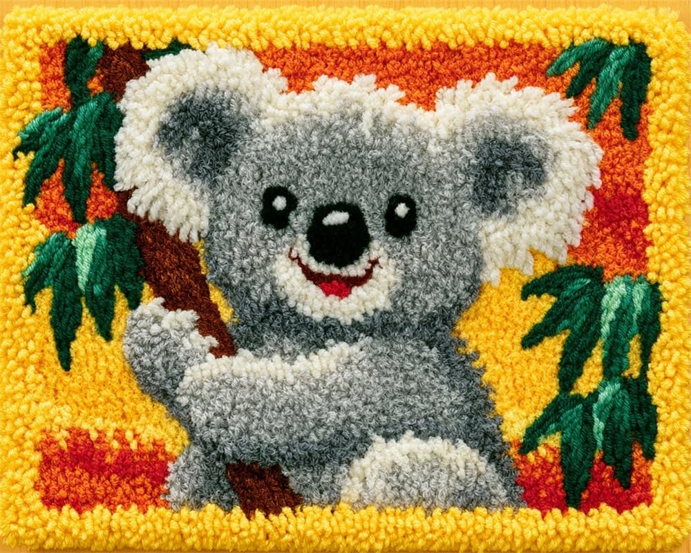 FWRTYCB Latch Hook Kitscute Smiling Koala