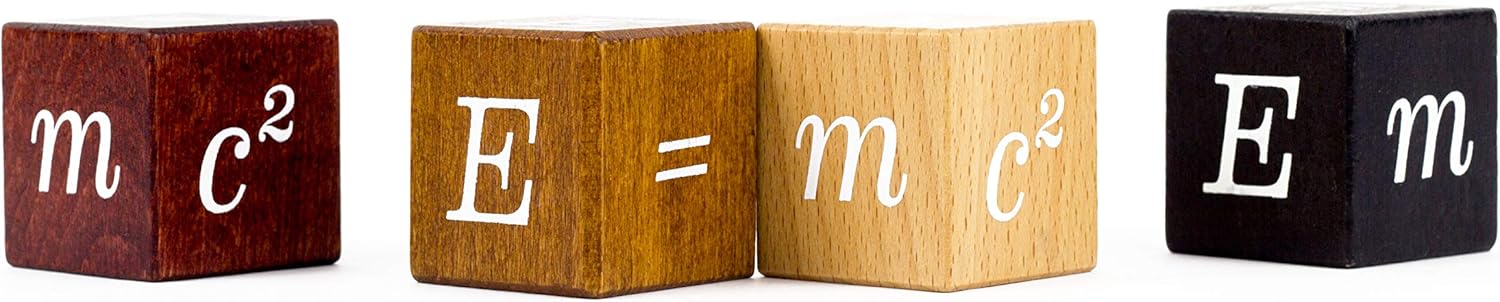 The Einstein Collection E=Mc² Puzzle Cubes - Wooden Cube Puzzle - Professor Puzzle 3D Brain Teaser Puzzles