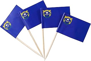 QQSD Nevada Toothpick Flag Small Mini Cupcake Topper Flags, 100 pcs