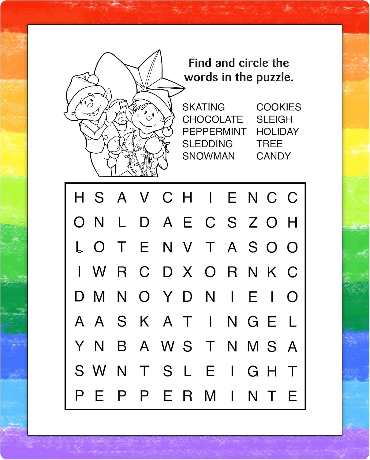 ZOCO - Holiday - Mini Activity Pads (50 Bulk Pack Without Crayons) - Christmas Party Favors, Goodie Bag Stuffers, Coloring, Games, Mazes, Word Search, Puzzles, Activities for Kids