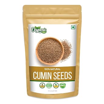 Organic Zing Organic Zing Cumin Seeds - 227 g / 8 oz, Whole Jeera Seeds for Cooking, Curry, Dal, Sabzi, Rice, Snacks & Homemade Spice Mixes
