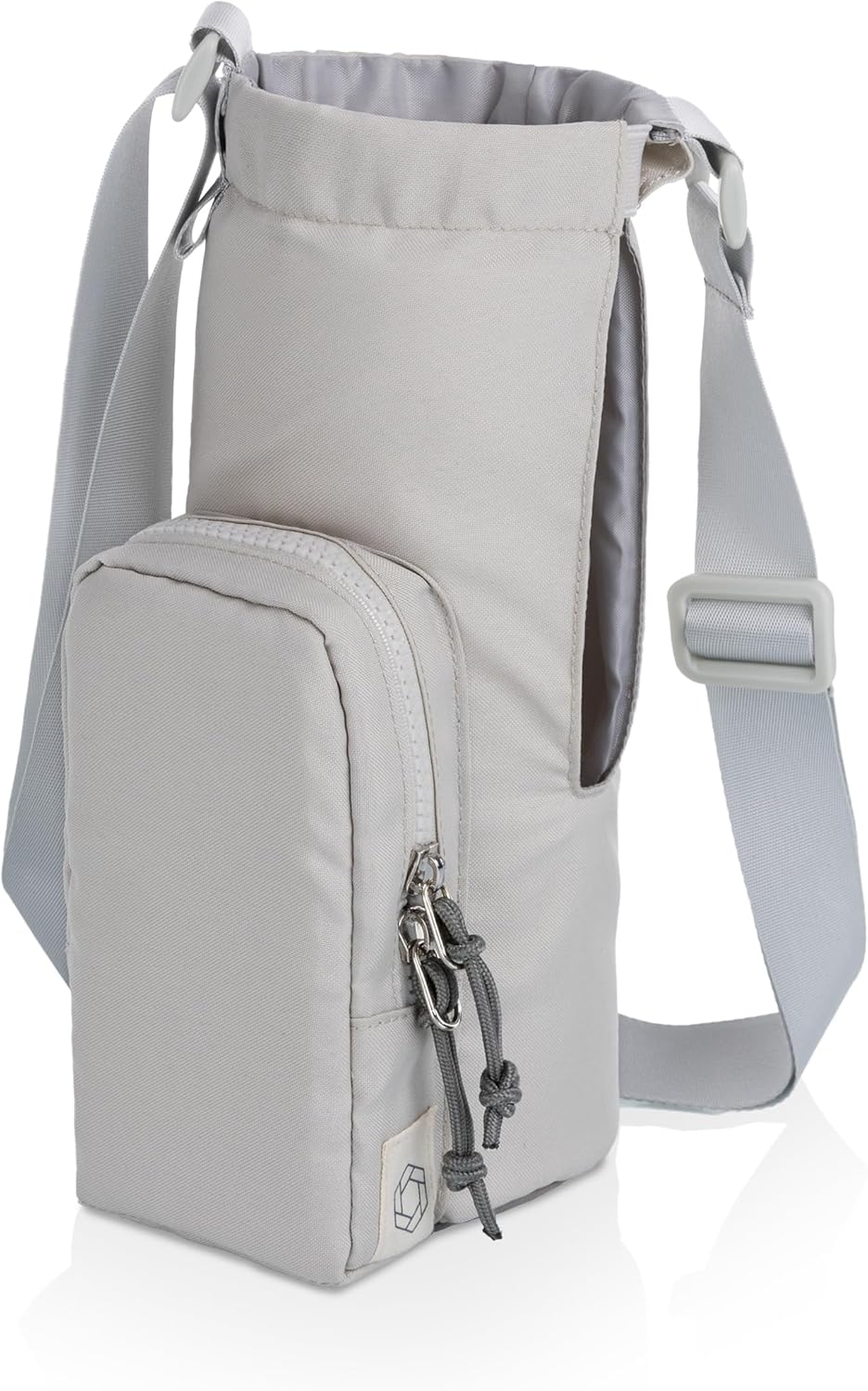 PICNIC TIME Eclipse 40 oz Tumber Tote, Drink Carrier Crossbody Bag, Water Bottle Holder with Shoulder Strap and Phone Pocket, (Black)