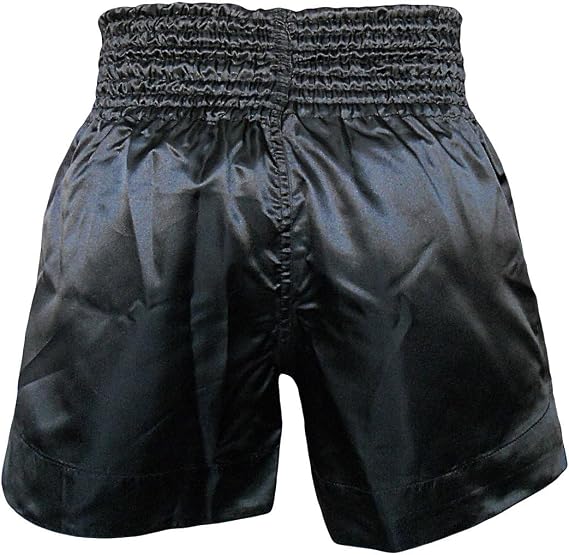Leon No Fear Embroidered Professional Muay Thai and Kick Boxing Shorts Black