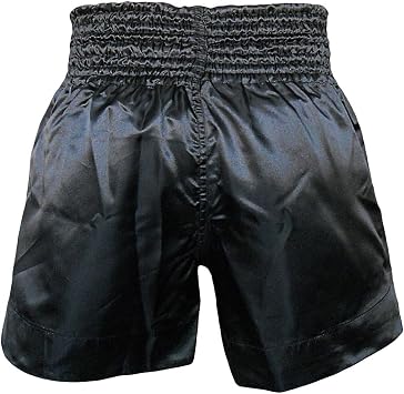 Leon No Fear Embroidered Professional Muay Thai and Kick Boxing Shorts Black
