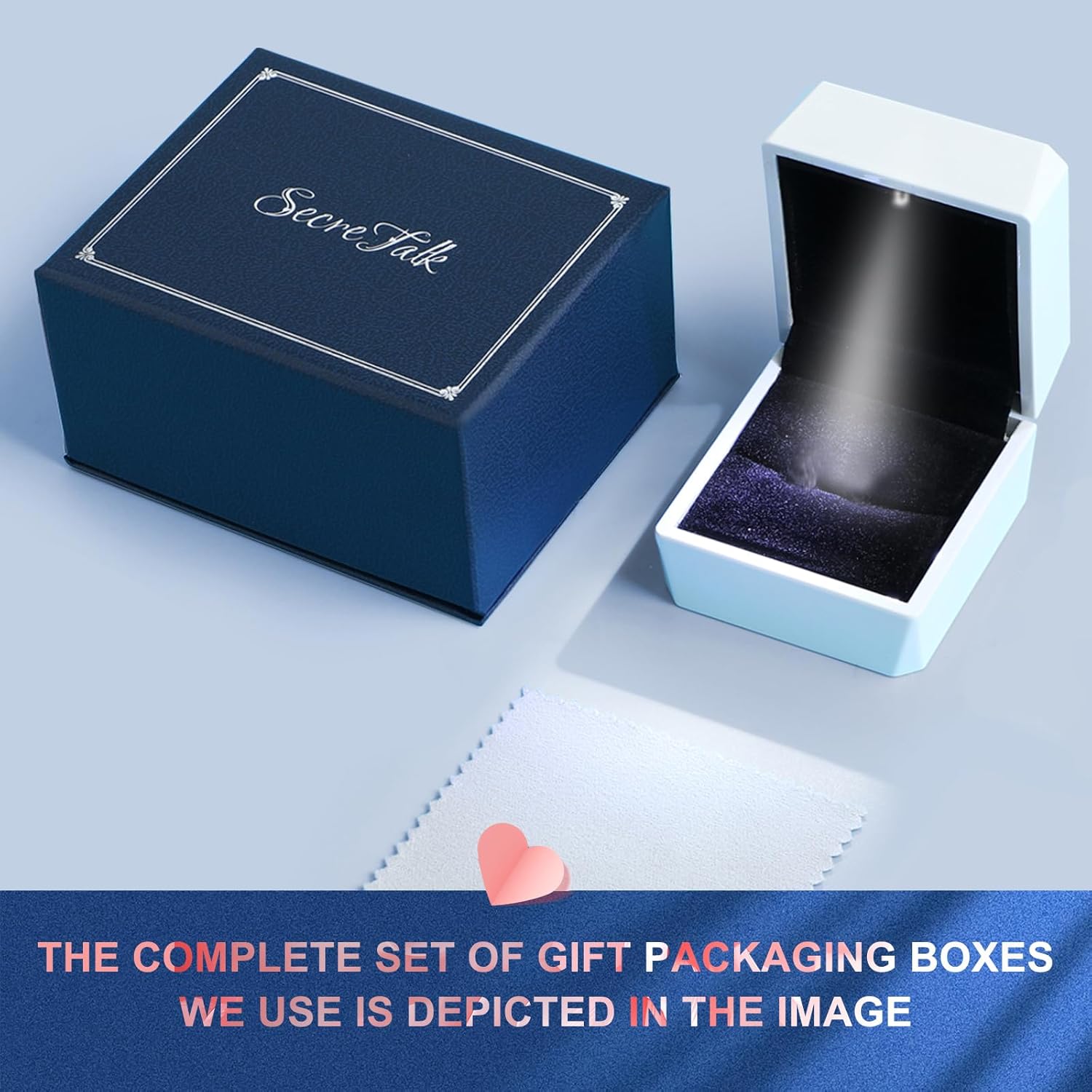 SecreTalk Moissanite Radiant Pendant Necklace for Women, 1-2CT D Color Ideal Cut 925 Sterling Silver Solitaire Moissanite Necklace with Certificate of Authenticity - Image 6