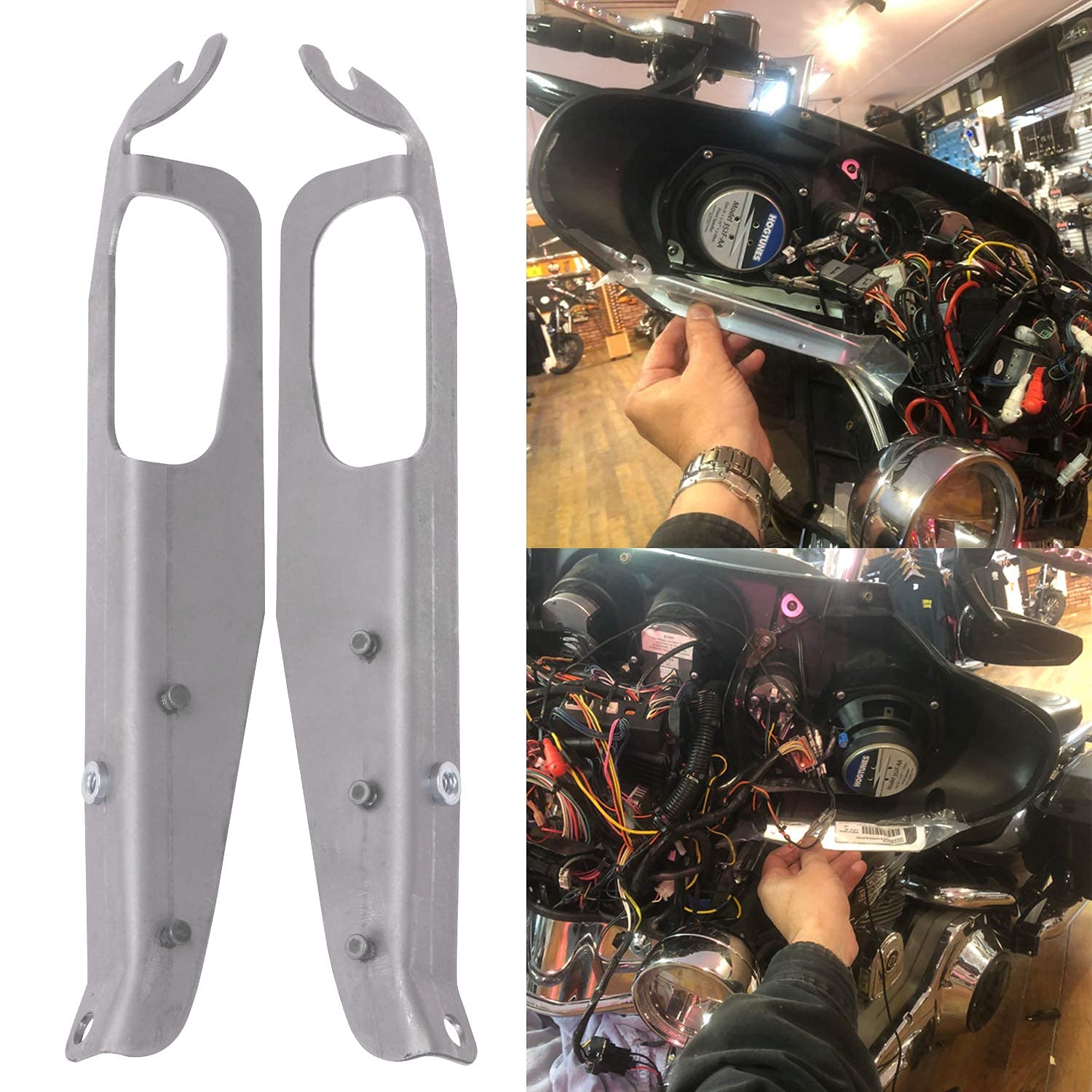 Paire de supports de carénage intérieurs ultra-résistants pour Harley Touring Bagger FLHT FLHX Electra Street Glide 1996-2013