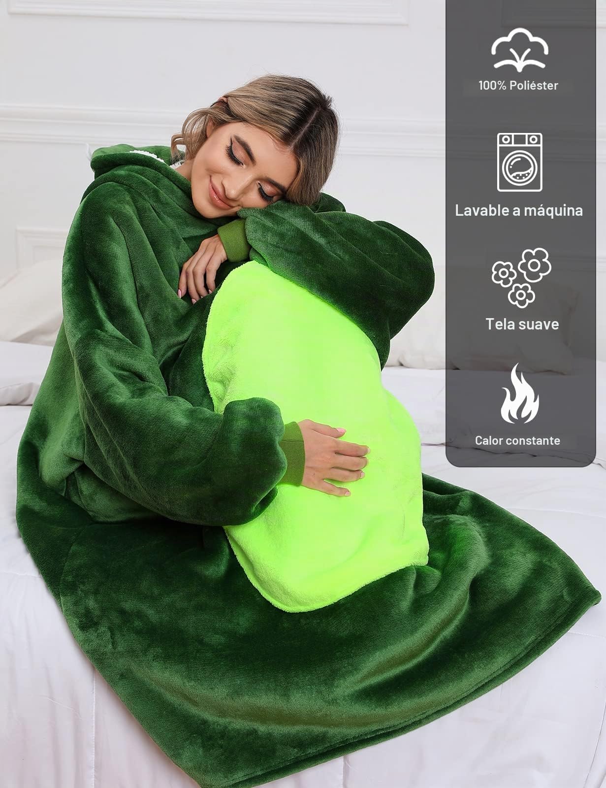 Niwicee Sudadera con Capucha de Gran Tamaño TV Manta Hoodie con Bolsillo Sherpa Suave y Cálida Hoodie Sudadera Manta Pullover Sudadera para Niños, Adultos, Hombres,Mujer