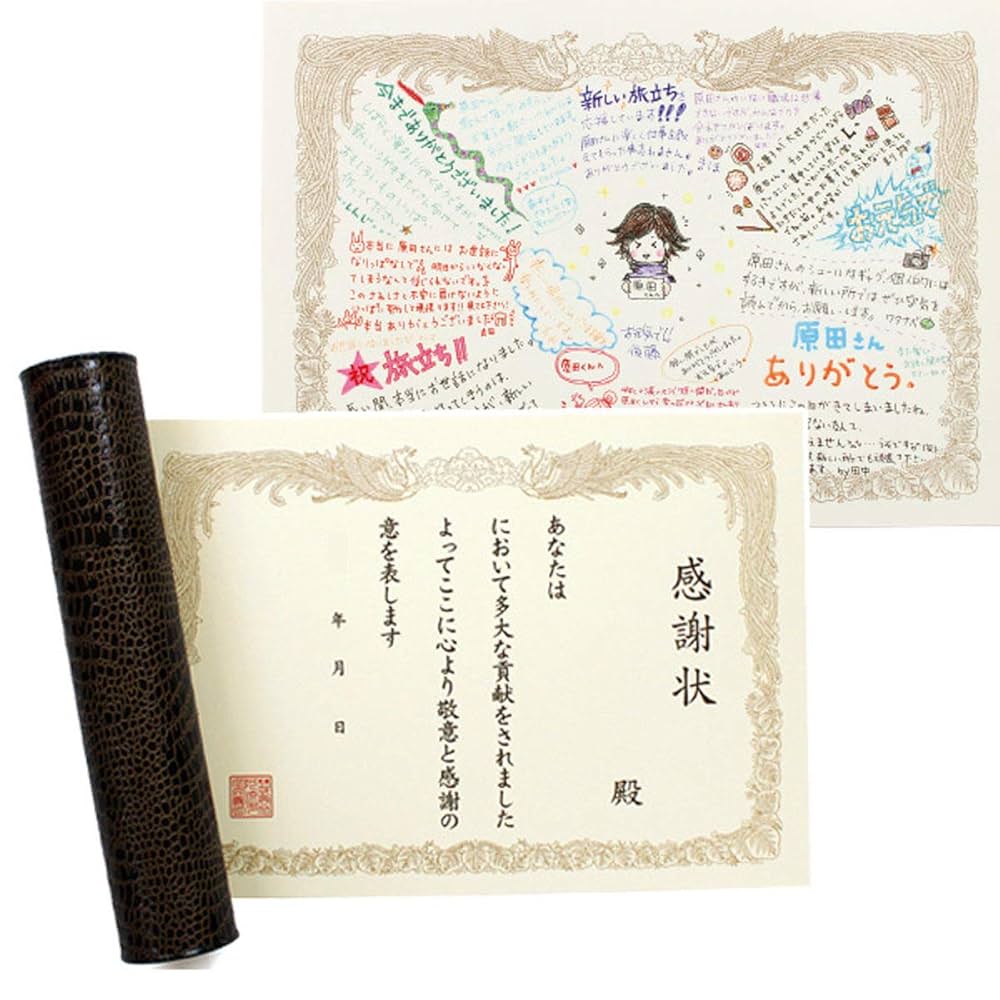 Amazon | 色紙 寄せ書き 色紙 かわいい 賞状色紙 感謝状