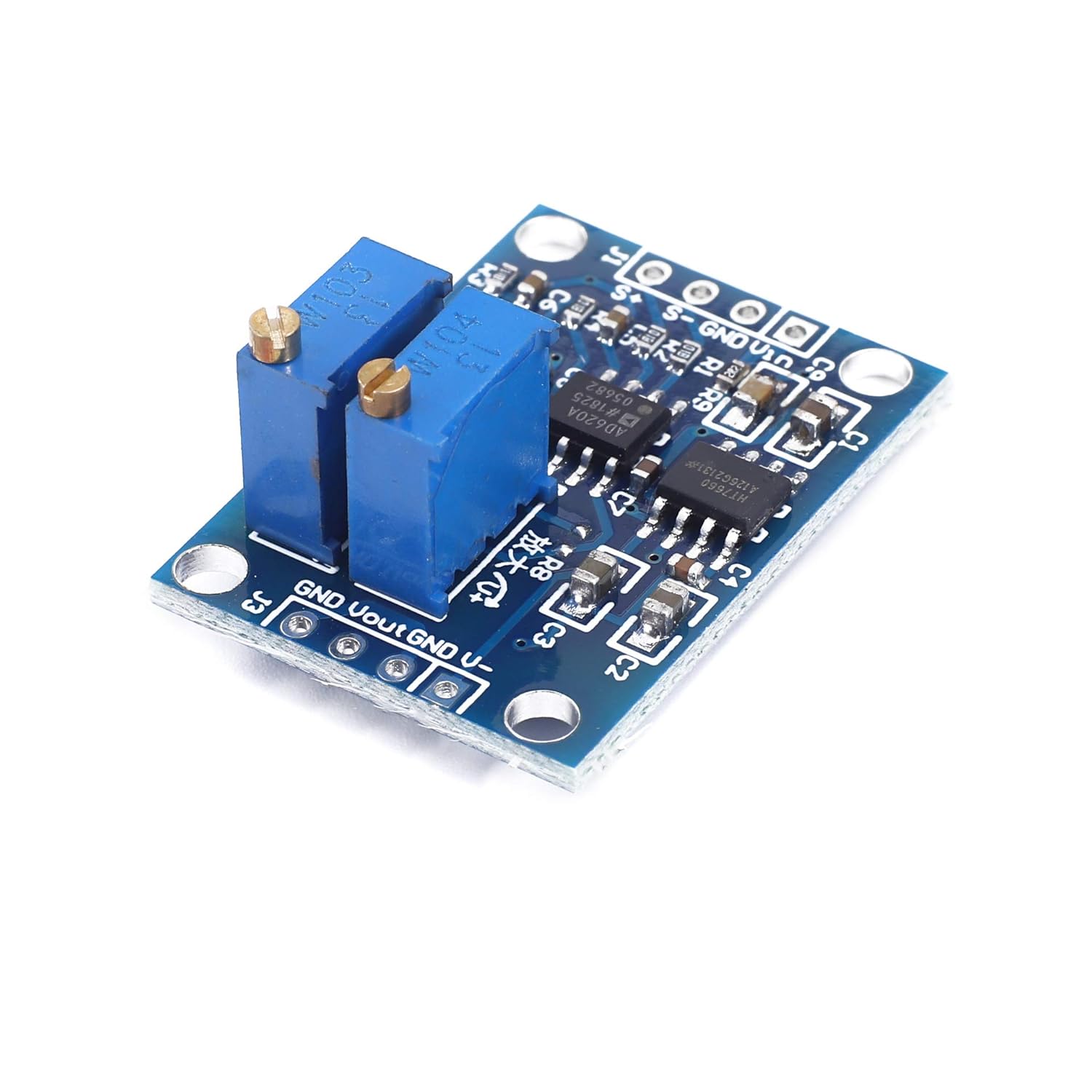 Teyleten Robot Millivolt/Microvolt Voltage Amplifier AD620 Instrumentation Module DC 3-12V High Precision Signal Amplifier (3PCS)
