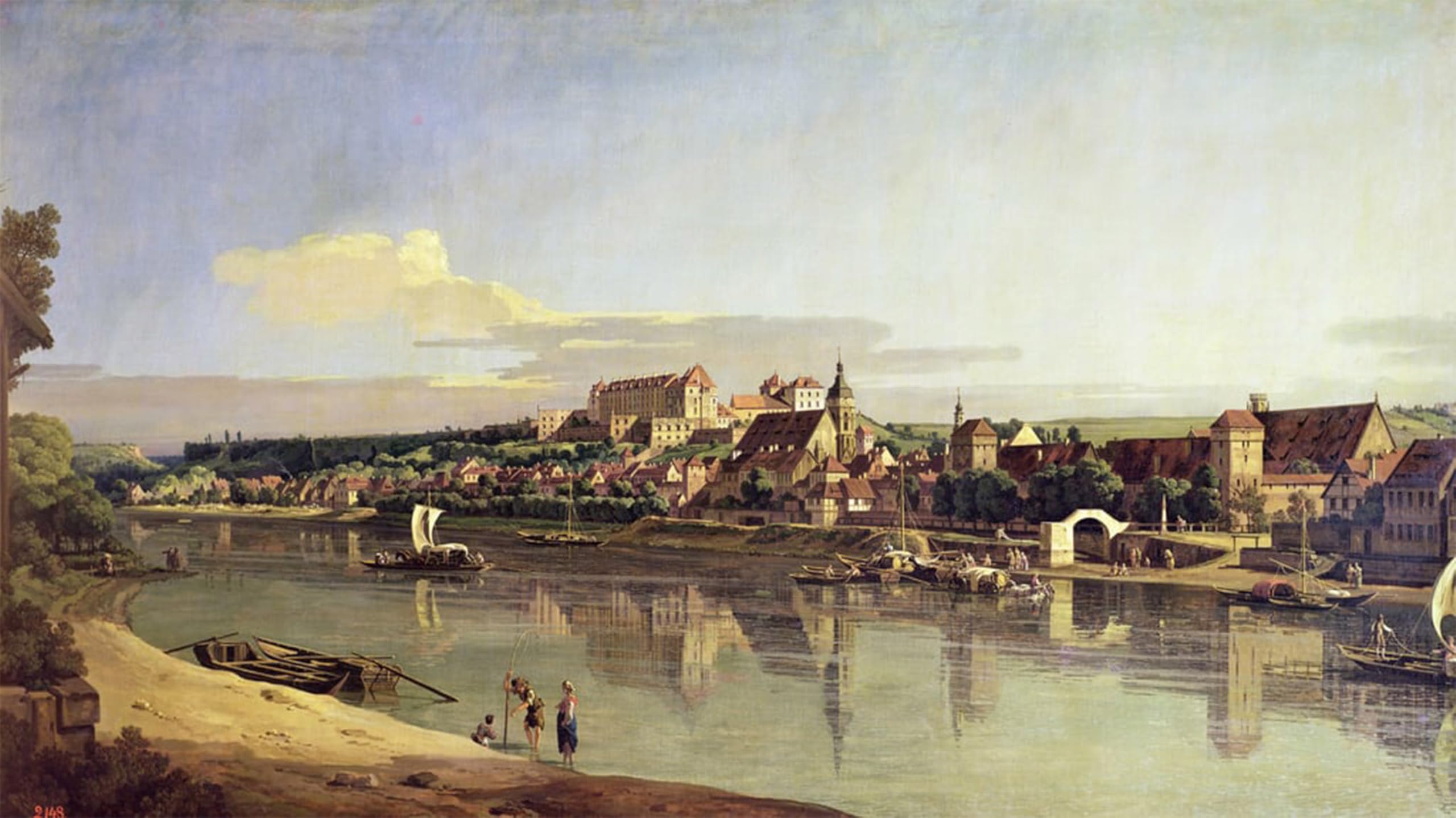 Affiche toile Vue de Pirna Bernardo Bellotto 60x90cm - 5
