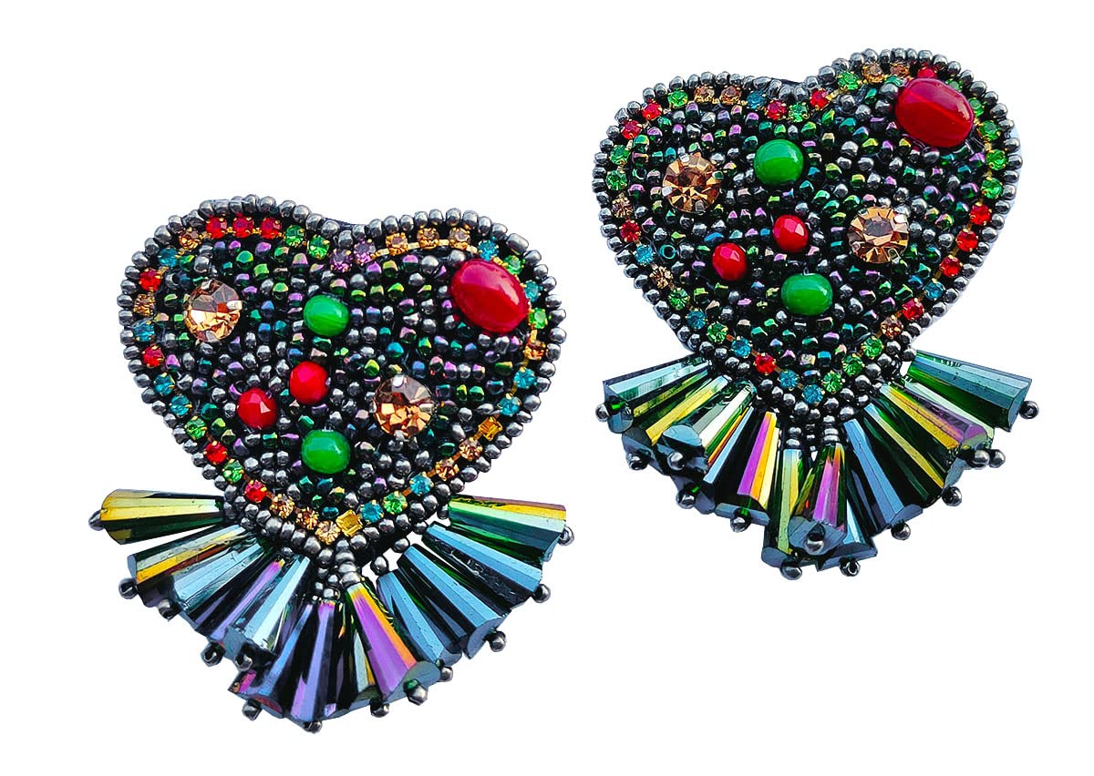 Fuschianet Accessories Boho Seed Beads Sequins Jhumki, Earrings for Women and Girls (Multi Single Heart) (B09NXGXZZY) Amazon Price History, Amazon Price Tracker