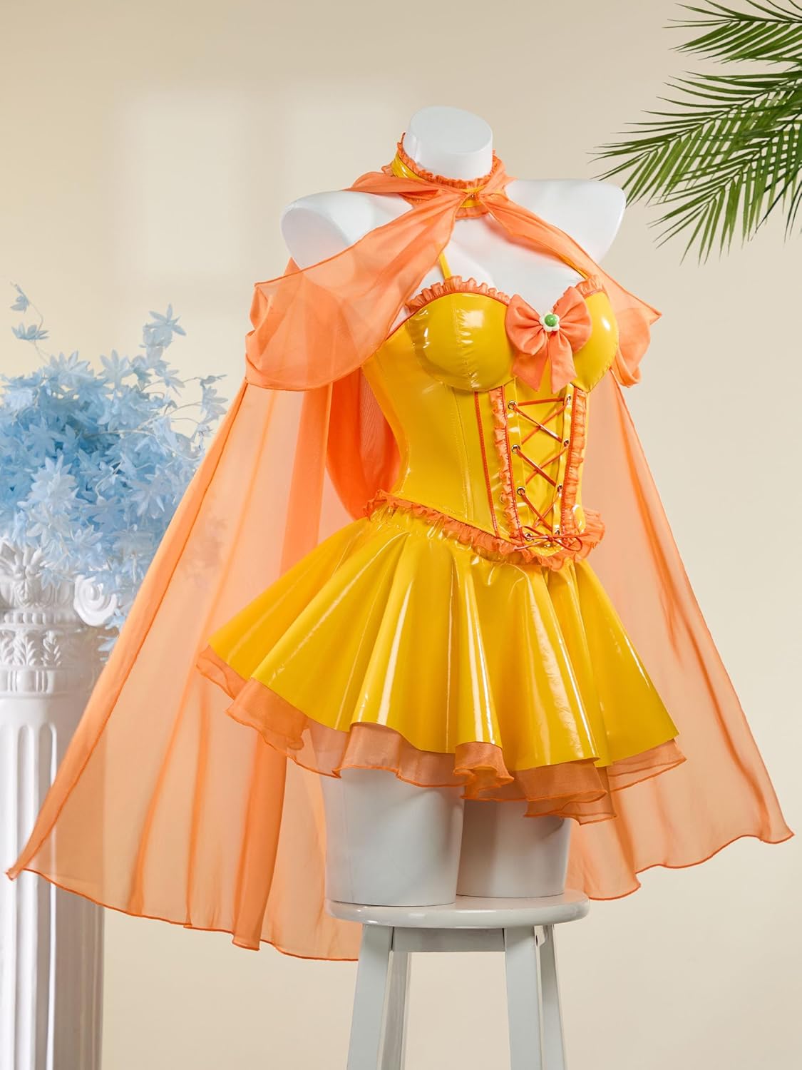 miccostumes Women's Costume Princess Cosplay Corset Skirt Set Top and Skirt with Cape and Removable Skirt Trail