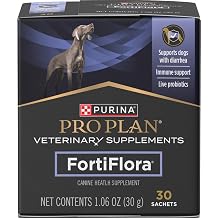 Purina Pro Plan Veterinary Supplements FortiFlora Probiotic Powder for Dogs, Daily Support for Digestive and Immune Health and Occasional Diarrhea